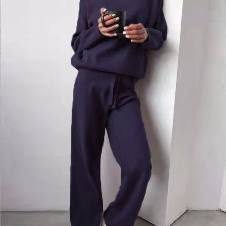 Women’s Relaxed Fit Two-Piece Pant Set – Comfortable Matching Top & Pants