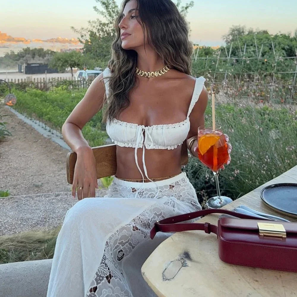 Women’s Bralette Skirt Set – Maxi Length Two-Piece Outfit