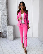 Women’s Tailored Suit – Double-Breasted Blazer & Trousers Set - Perfect for Weddings or Events